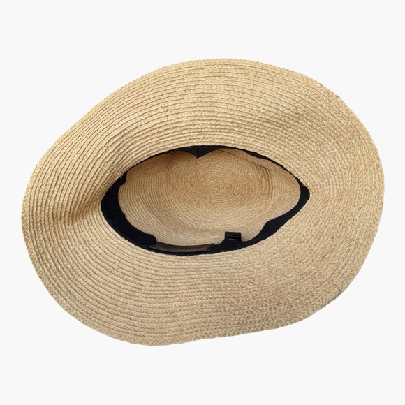 Janessa Leone Straw Hat Large Natural Raffia Boho Resortwear - Picture 6 of 11